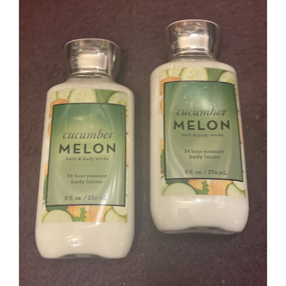 2 BATH & BODY WORKS CUCUMBER MELON LOTION CREAM HAND 8 OZ SHEA BUTTER VITAMIN E